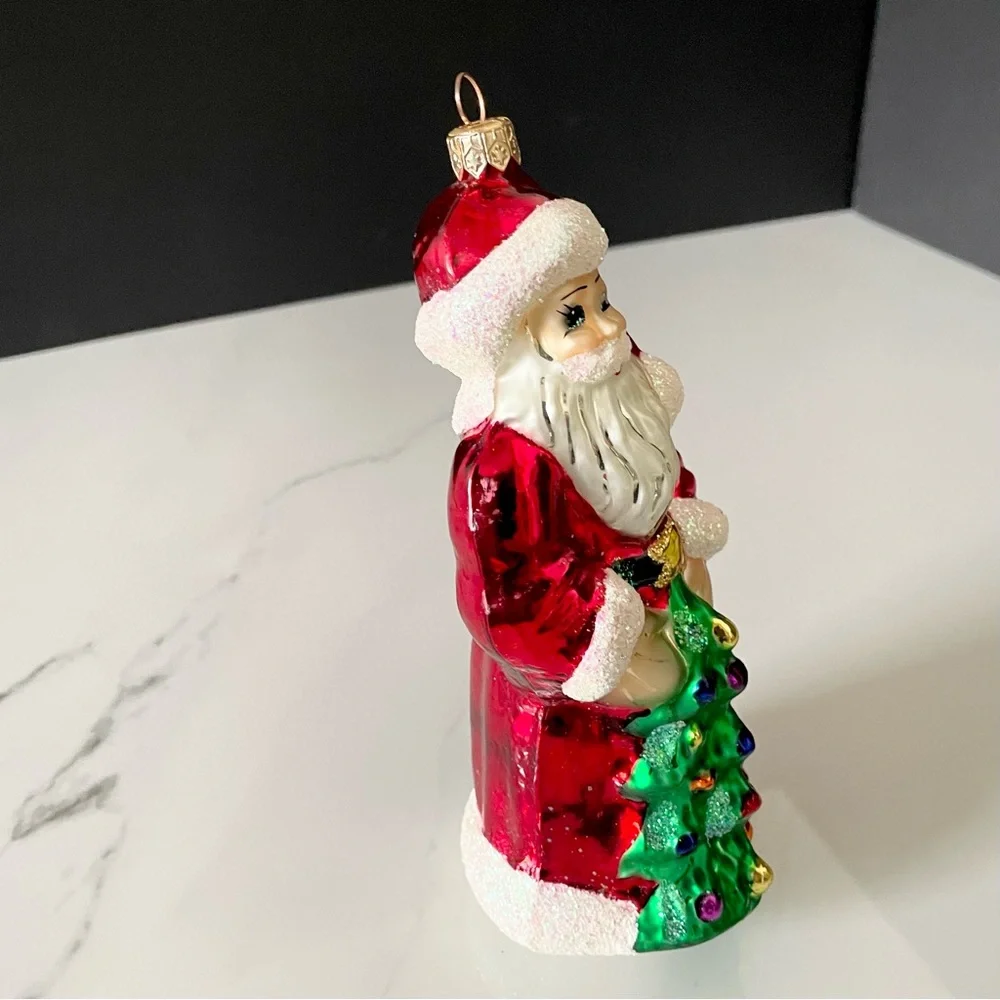 Ruby Santa Ornament by Christopher Radko